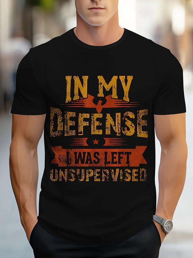 

Men039;s IN MY I WAS UNSUPERVISED Graphic Print T-shirt Short Sleeve Crew Neck Tee Unisex T-Shirt S