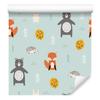 Pastel Forest Animals Wallpaper for Living Room and Bedroom 50x1000