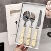 Light Luxury Ins Love High-value Cheese, Western Food Knives, Forks and Spoons, Portable Tableware, Dessert Spoons, Knives and Forks, Advanced Sense