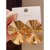 S925 Sterling Silver European and American Style Geometric Irregular Earrings for Women, Light Luxury Niche High-End Temperament Stud Earrings