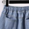 Summer Baggy, Wide-legged Hot Pants Plus Plus-size, High-waisted Denim Shorts