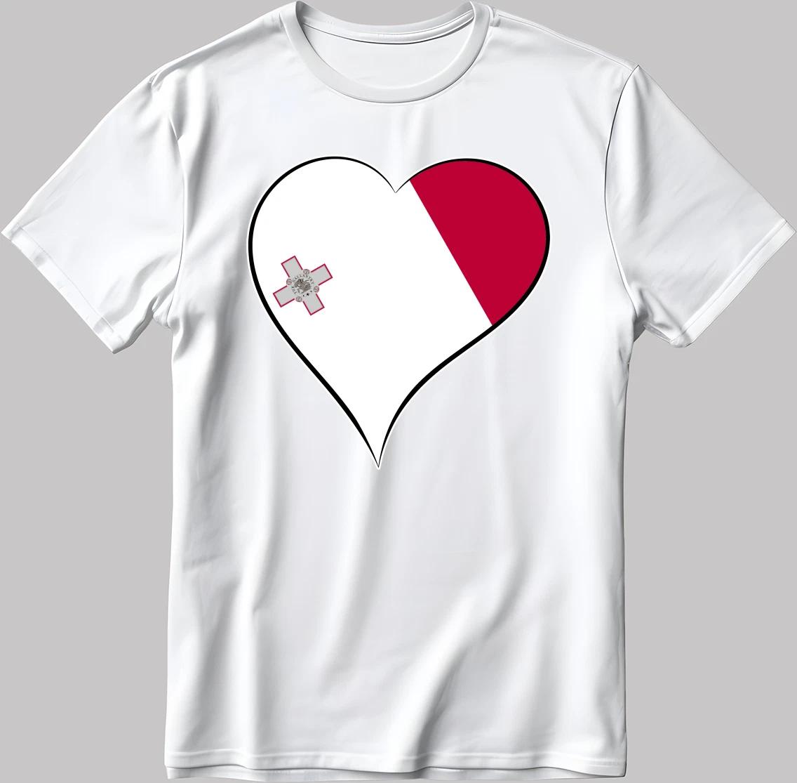 Malta Eurovision Song Contest Malmö 2024 White-Black Men/Women T Shirt Q024 XL