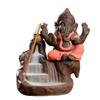 1Pc, Purple Clay Elephant Backflow Incense Burner Home Decor Ornament Incense Stick Holder (Without Incense)