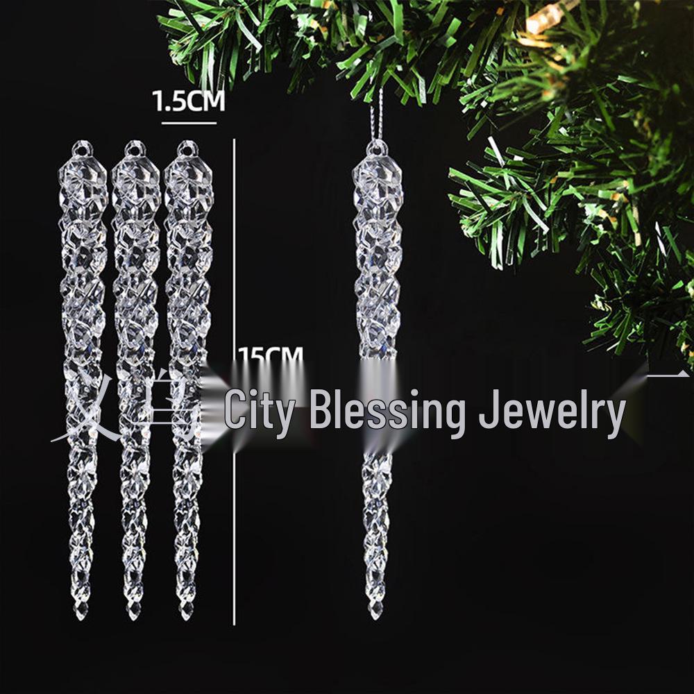 30-Piece Acrylic Christmas Icicle Decorations for Winter Parties