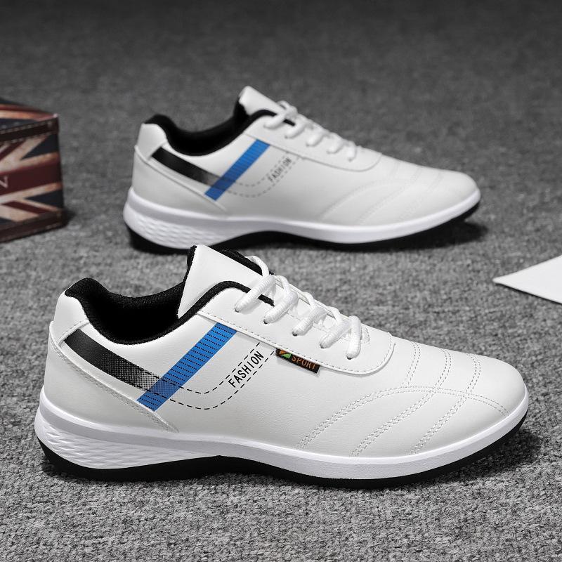 Белые туфли. Мужские кожаные рабочие туфли. Повседневная и дышащая спортивная обувь. 44 — фото 5