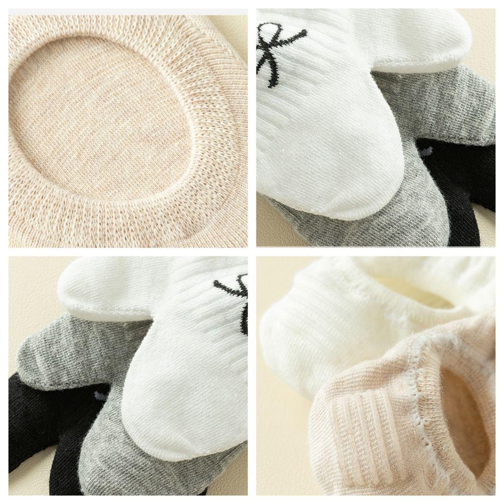 3Pairs Breathable Two Toe Boat Socks Short Tube Split Toe Ankle Socks Sweet Bow Socks  Women