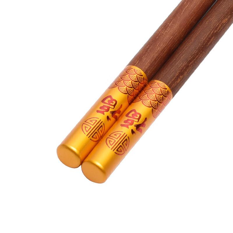 Di Rui En 25cm Wenge & Red Sandalwood Chopsticks with Metal Tips