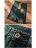 Hongkong Grüne Slim Fit Herrenjeans - Herbst/Winter Elastische Lässige Neun-Punkt-Hose