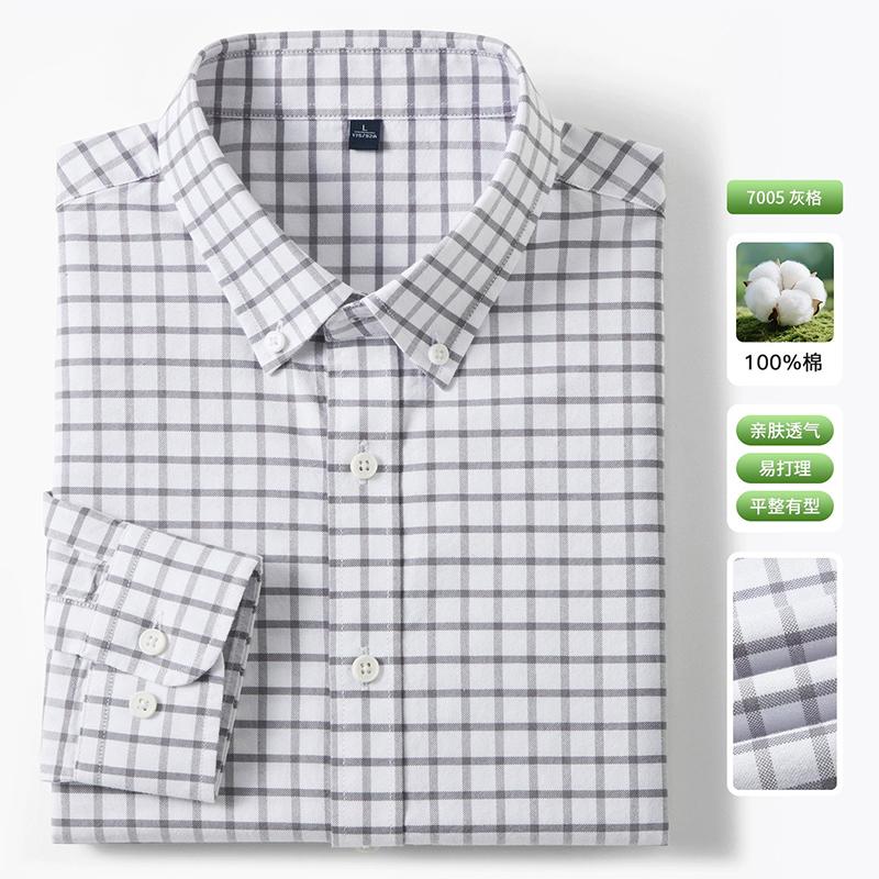 New 100% Pure Cotton Striped Shirt For Men's Long Sleeve Casual Regular Fit Soft Comfortable Business Social Shirts Men Clothing