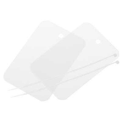 50pcs Waterproof Wires Plastic Shipping Tags 1.6x2.4 Inch for Product Identification Tags Valve Marking Outdoor Tagging
