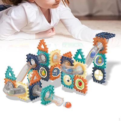 Bausteine, 3D Lernspielzeug, Murmelbahn-Bausteine für Kinder ab 3 4 10 Jahren