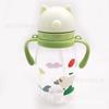 Water bottle new creative Internet celebrity children's straw cup high value food grade handle graduated cup wear resistant drop portable kettle
