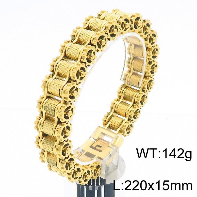 Personalized Trend Bracelet, Domineering Hip-Hop Titanium Steel Men'S Bicycle Chain Stainless Steel Locomotive Chain Jewelry