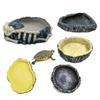 Reptile Water Dish Food Bowl, Tortoise Feeder Food And Water Plate, Reptile Habitat Tank Accessories, Amphibian Feeder Bowl For Turtle Lizard Leopard