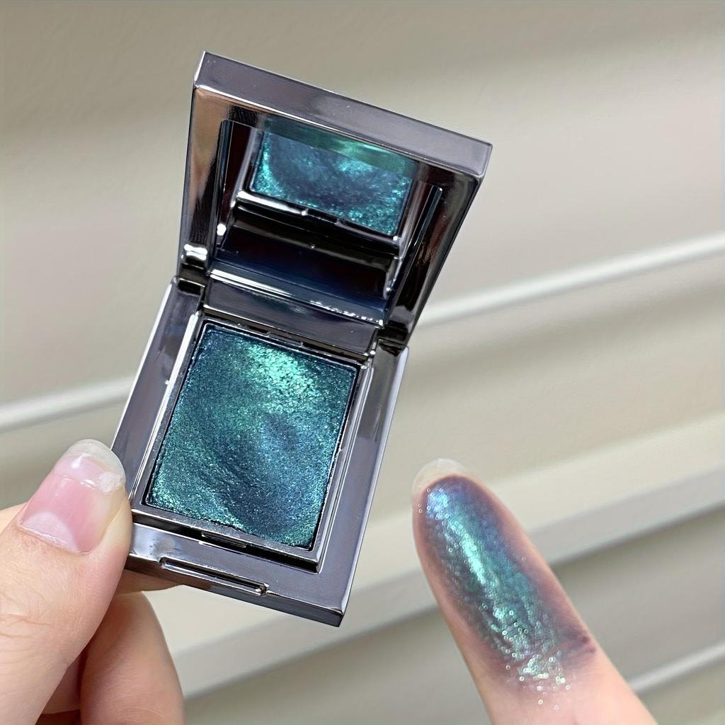 Paleta de Sombras de Ojos de Color Metálico con Brillo y Shimmer Impermeable Resistente al Sudor Fórmula Suave Difuminable para Festivales de Música Fiestas