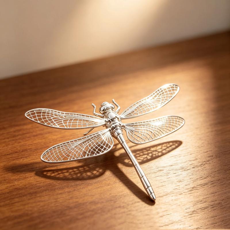 1 Stück Antikstil Miniatur Libellenfigur Spielzeug Simulation Insekt Libellen-Ornament Legierung Handgefertigt Libelle Tee-Haustier Dekoration