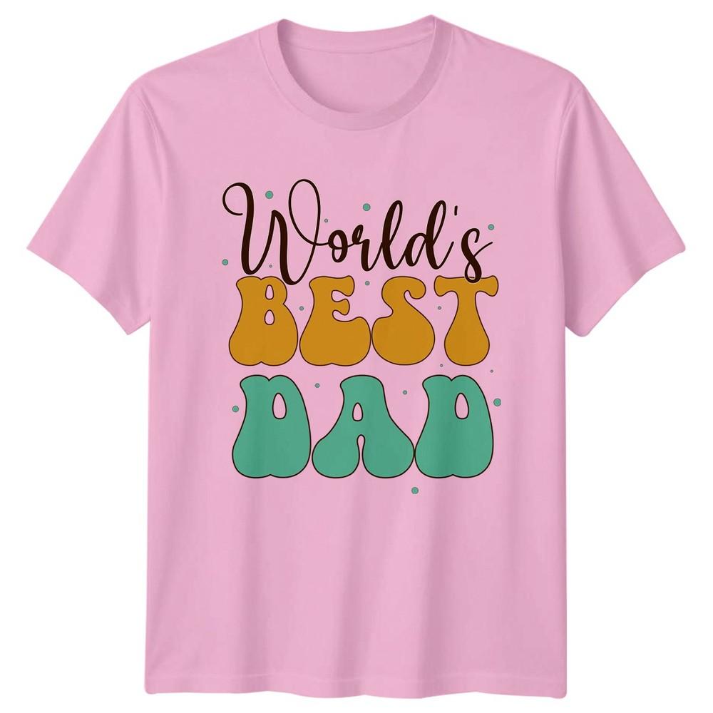Worlds Best Dad Unisexs TShirt Retro Fatherhood Fathers Day Gift For Him