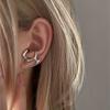 1 Pair Irregular Liquid Earrings For Women Hip-Hop Punk Fashion Delicate Metal Earring Clip Minimalist Jewelry Accessories Gift