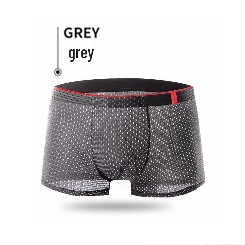 Summer Men s Breathable Mesh Antibacterial Boxer Briefs XXXXL