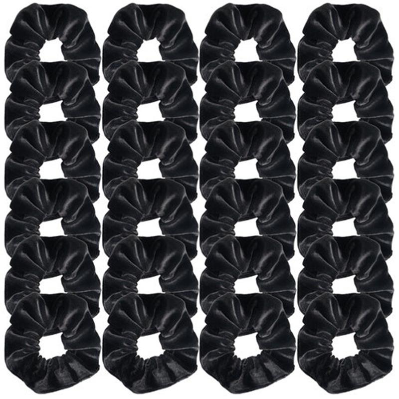 

Бархатные резинки для волос черного цвета, мягкие резинки для волос, женская повязка для волос, держатель для хвостика, аксессуары для волос, набор резинок 100 6pcs