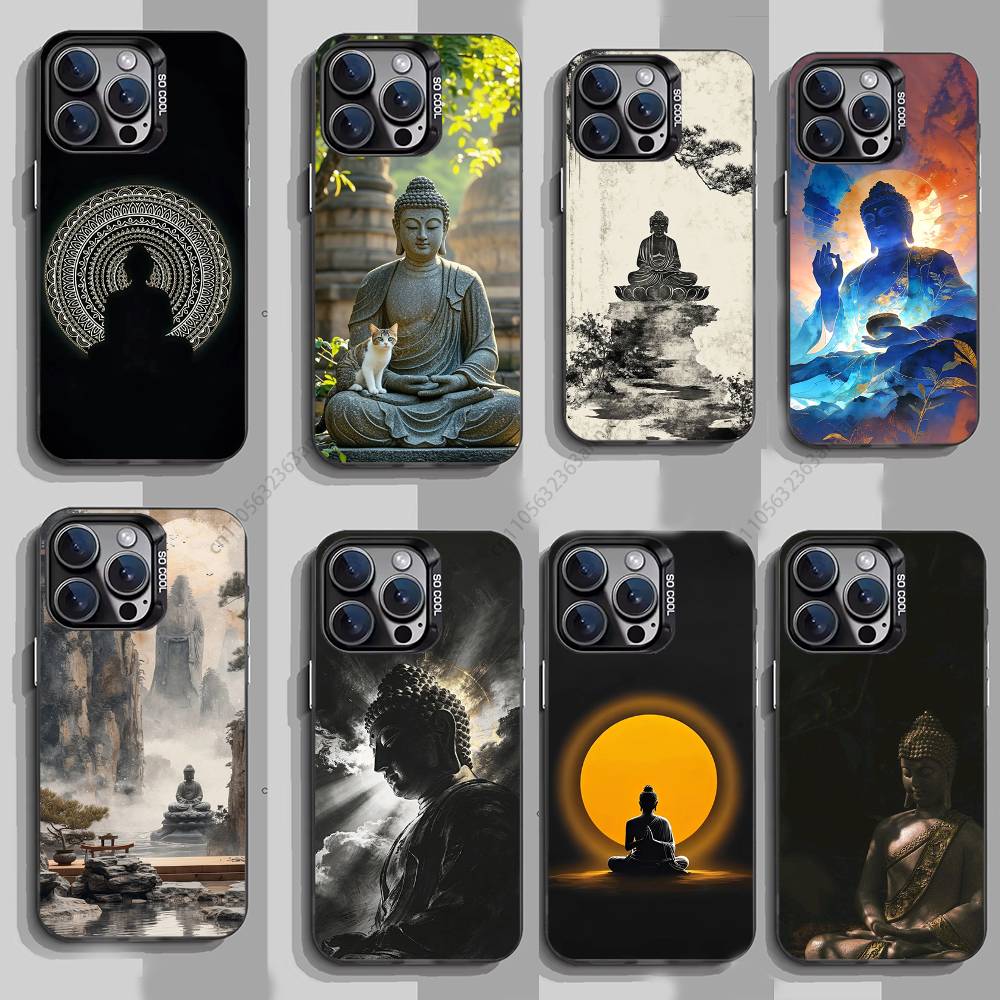 Shakyamuni Buddha Phone Case For iPhone 17,16,15,14,13,12,11,Pro,Max,Plus,Mini,X,XS,XR,8,S,SE Soft Black Case