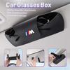 XJVYV1 For 2025 Hot Car Sun Visor Eyeglass Storage Box Leather Glasses Protective Case For BMW E46 E90 E60 F10 E39 F30 E36 F20 E87