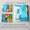 Colorful, floral, artistic. Bedding Duvet cover sets Duvet covers Pillowcases gifts (1 * Duvet Cover 2 * Pillowcases, without duvet insert)