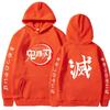 Demon Slayer Hoodies Men Letter Graphic Printed Sweatshirts Women Casual Harajuku Streetwear Hooded Pullover Sudaderas