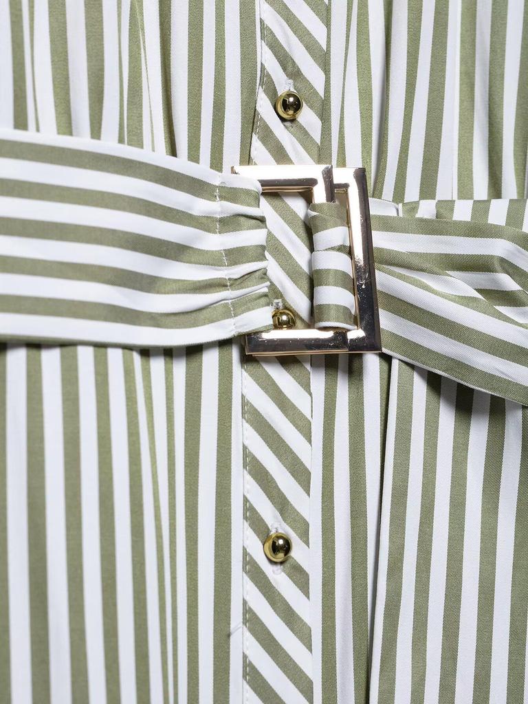 TAOP&ZA Summer Women's Striped Belted Midi Dress