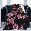 Girl'S Cherry Blossom Wool Blanket Women'S Floral Cherry Blossom Branch Suitable For Bed/Sofa Decoration Soft Plush Blanket
