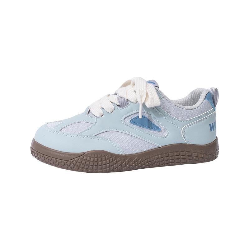 Cream Yellow College Wind Small Fresh Soft Sole Rhombus Mesh Big Head Shoes Outdoor Hiking Is Not Tired