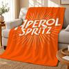 Aperol Spritz Throw 240g flannel blanket, suitable for sofas, beds, offices, exquisite gift blankets