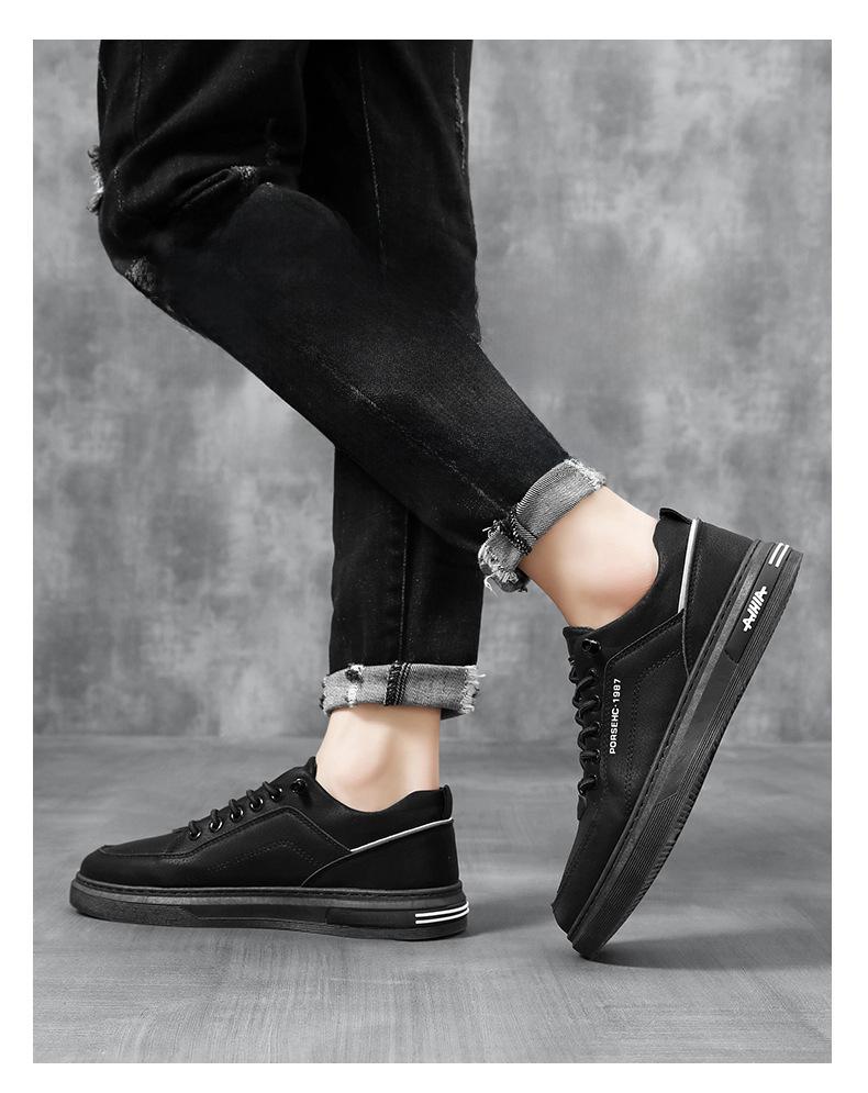 Nowe męskie oddychające jesienne trampki robocze: Modne, uniwersalne buty sportowe i codzienne