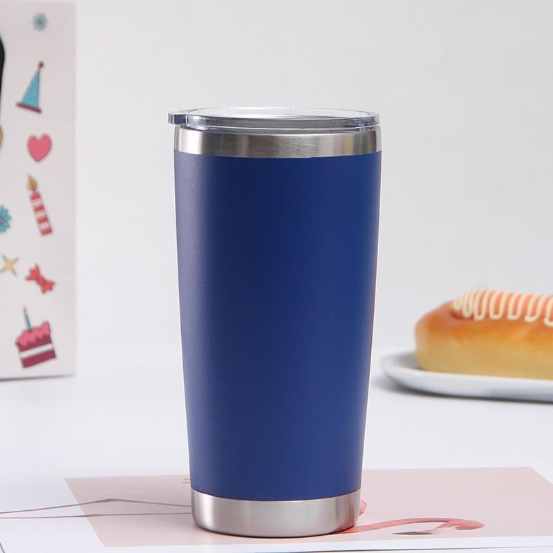 Thermobecher, Bierbecher, Edelstahl-Thermoskanne für Tee, Kaffee, Wasserflasche, vakuumisoliert, auslaufsicher, mit Deckel, Trinkgeschirr