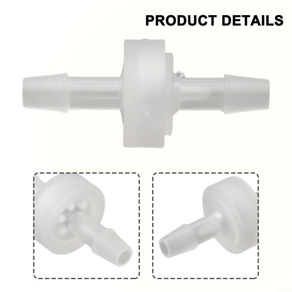 3-12mm Plastic One-WayValve Check Non-Return Valve Oil Gas Water  White Valve