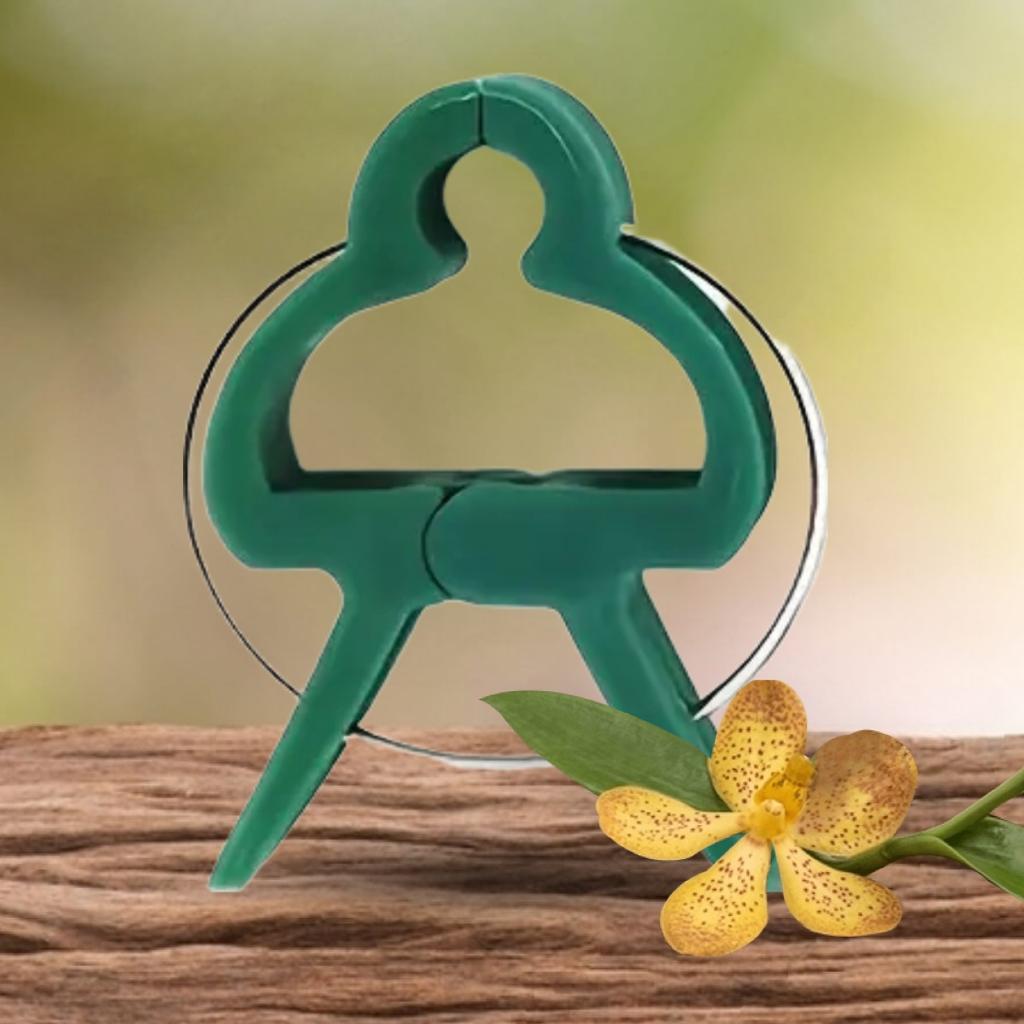 50 Stück Grüne Pflanzenstützclips, Tomaten-Gurken-Rankenclips, Kunststoff Gartenpflanzenbinder, Langlebige Pflanzenhalter für Zweige