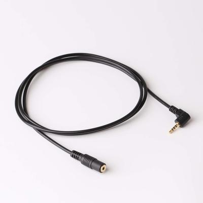 Basicest 2.5mm 4 Pole Extension Stereo Cable with Right Angle Plug (1m) for Dash Cam Rearview Camera