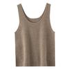 Le Kasha Women's 100% Cashmere Vest: Round Neck, Sleeveless Knit, Versatile Autumn/Winter Layer.