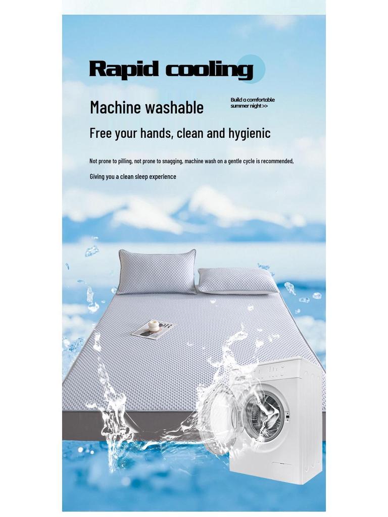 Class A Ice Silk Cooling Mat for Mother-Baby - Summer Bestseller, Washable, Fitted Sheet Design