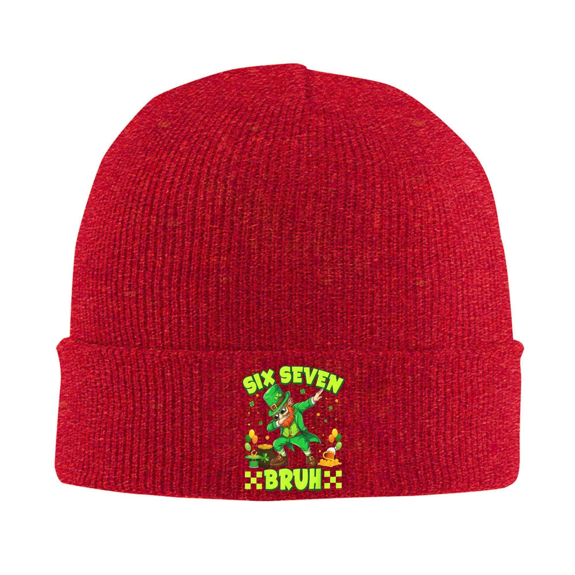 

Six Seven Bruh 67 Funny Saint Patricks 6 7 Meme Beanie Hats Skullies Beanies Male Vintage Warm Caps Autumn Design Bonnet Hats One Size