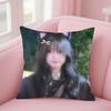 Singer A-Ahyeon Pillow Case Square Double-Sided Printing Short Plush Sofa Cushion Cover Bedroom Bedside Pillow