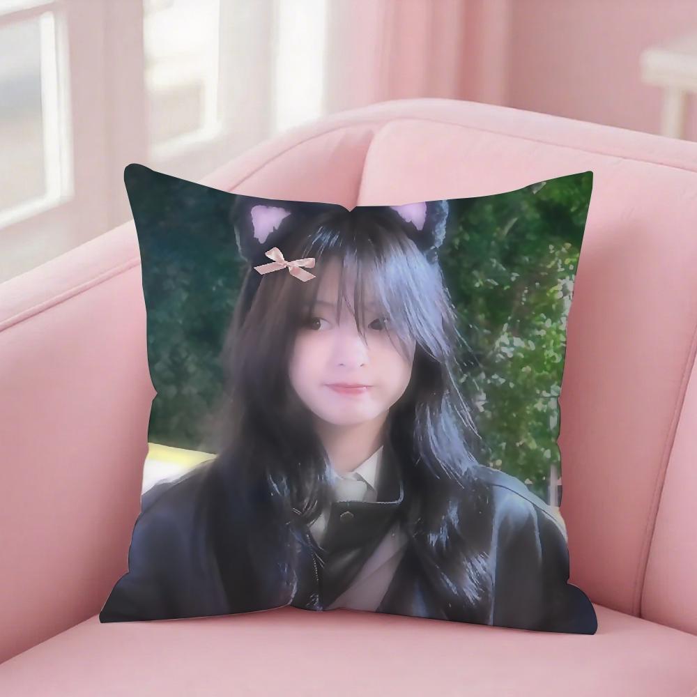 

Singer A-AHYEON Pillow Case Square Double-Sided Printing Short Plush Sofa Cushion Cover Bedroom Bedside Pillow 12x12Inch
