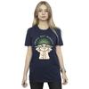 Star Wars Womens/Ladies The Mandalorian Small But Mighty Grogu Cotton Boyfriend T-Shirt