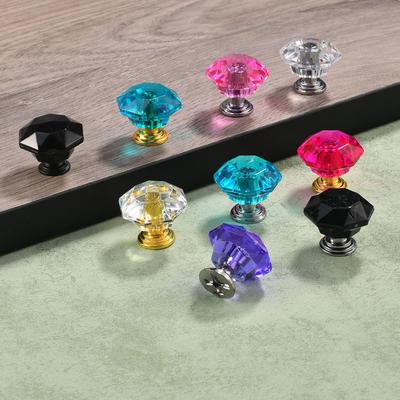 Colored Crystal Acrylic Drawer and Cabinet Pull Handle