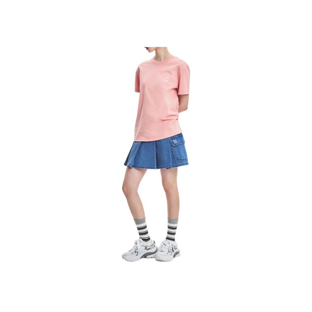 New MLB New York Yankees Denim Short Skirts Women's Blue 3FDSB0153-50INS