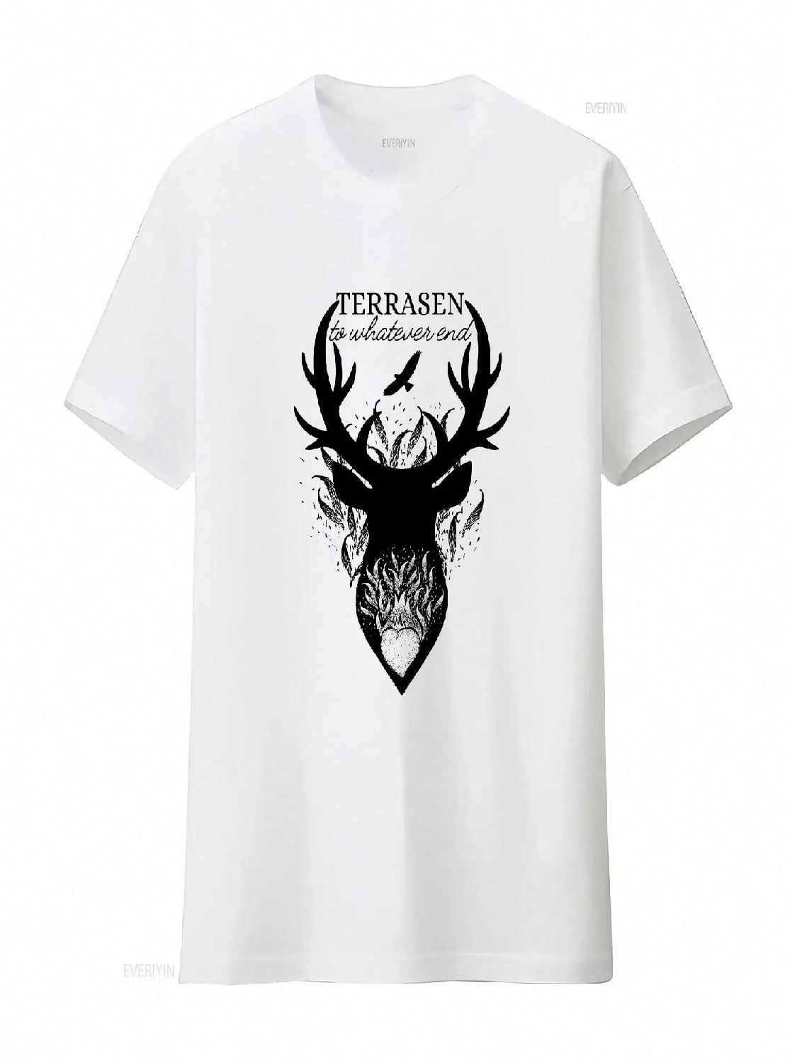 TOG Terrasen Fireheart To Whatever End Aelin Rowan SJM Merch Maasiverse White Classic Crewneck T Shirt Vintage Washed Graphic S