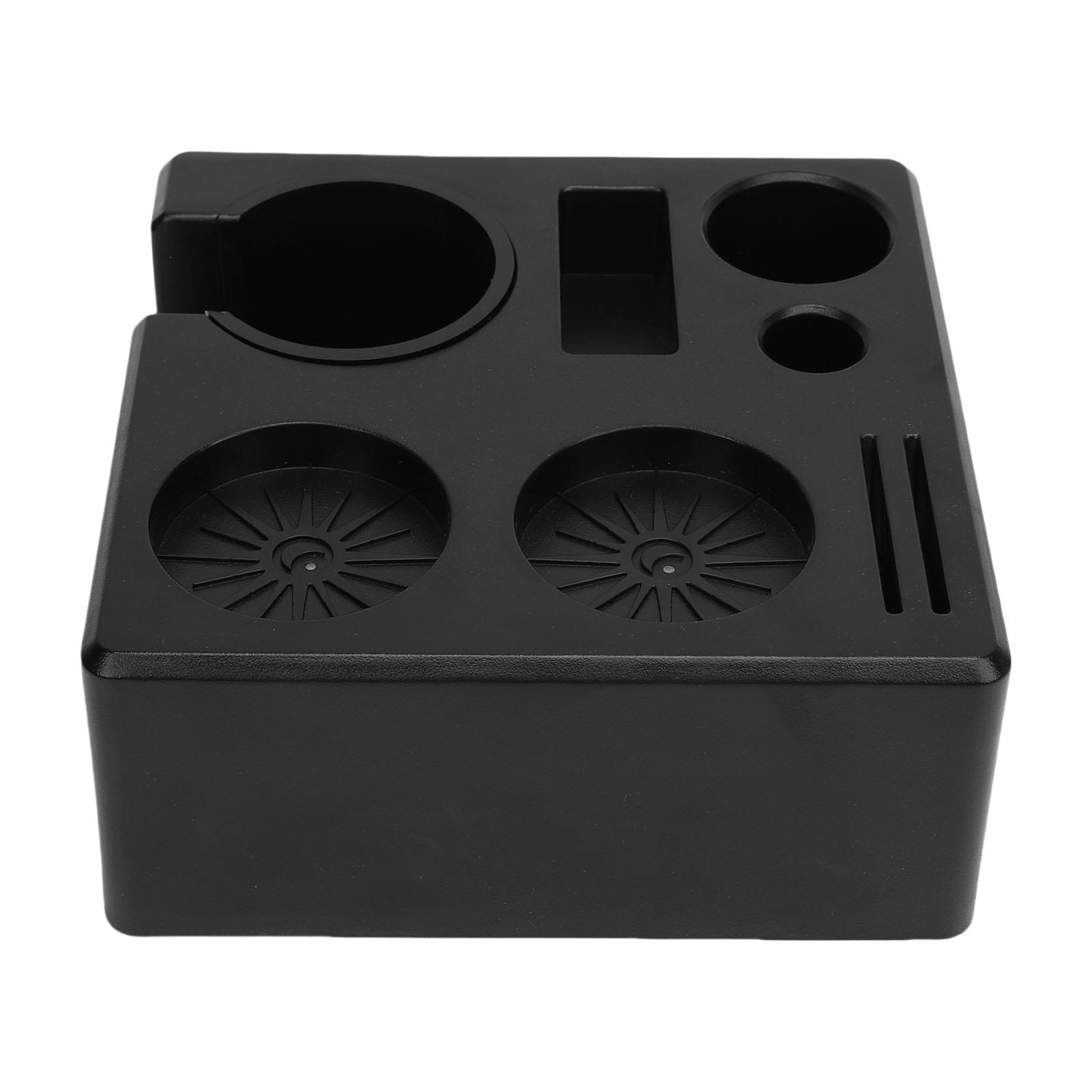 

Coffee Tamping Station Organizer ABS Tamper Storage Holder Stand with Drawer for Portafilter Distributor Home Cafe
