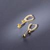 Elegant High-End Women's Gold-Plated S925 Sterling Silver Ear Cuffs with Diamond Accents - Versatile Pendant Earrings