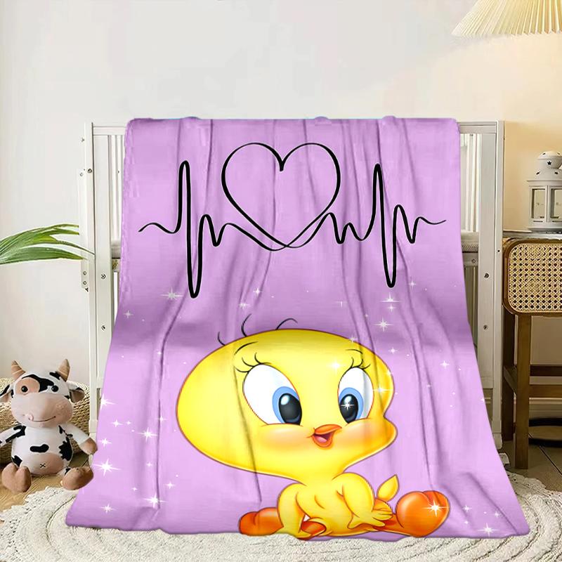 Yellow Bird Nightly Dreams Greeting Blanket Flannel Blanket for Bed, Sofa, Camping, Hiking, Picnic Essentials, Gift for Family Fan Gifts