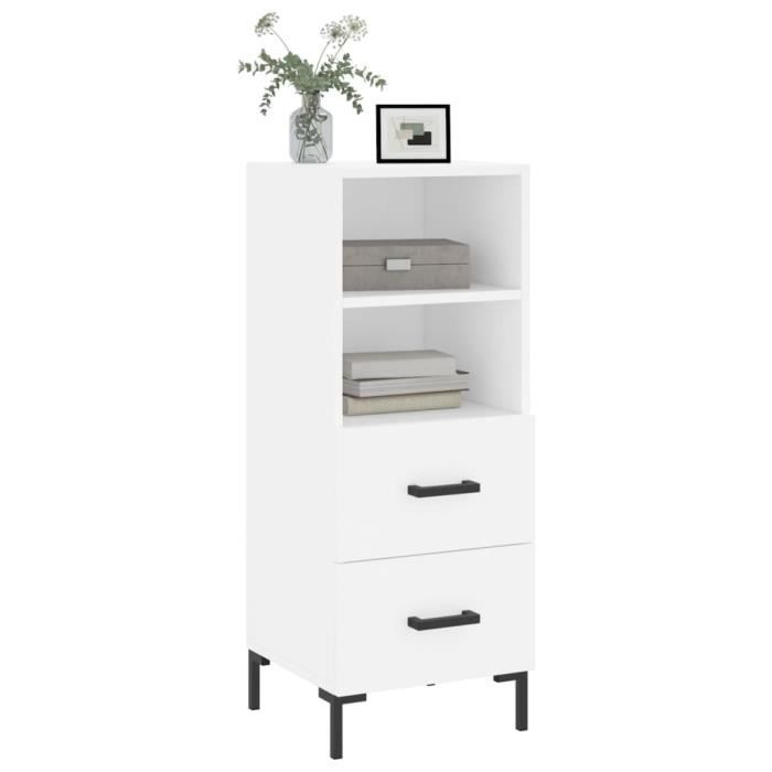 VidaXL Buffet blanc 34,5x34x90 cm bois d'ingénierie 828668